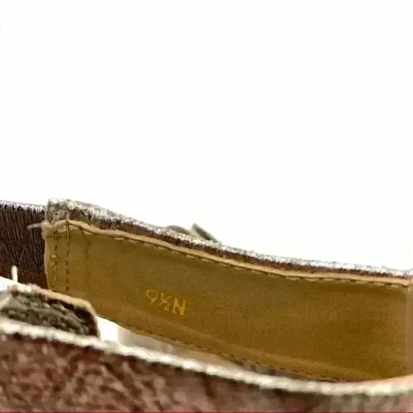 Vaneli sandals 9.5 N bronze leather t-strap chunky - Picture 10 of 11